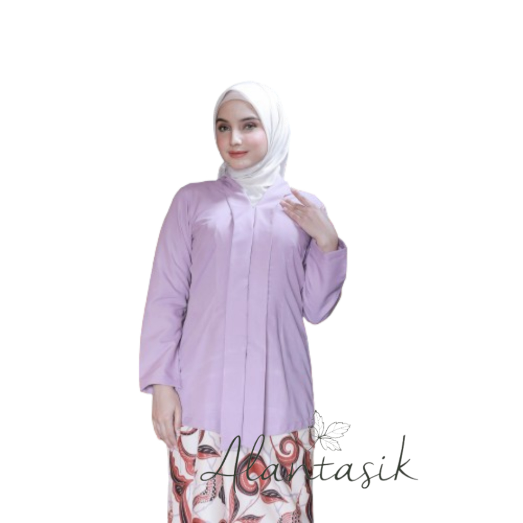 Kebaya Kartini Polos Lengan Panjang bahan katun by alantasik