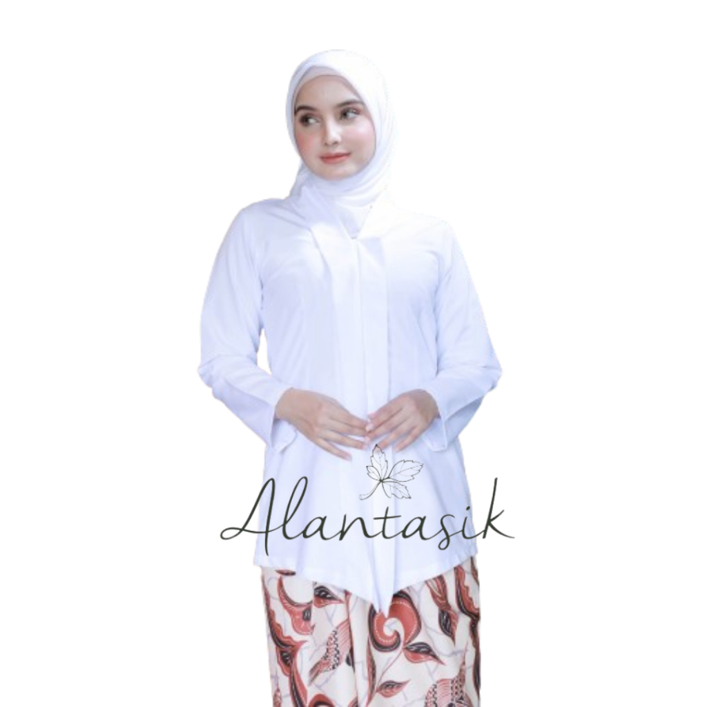 Kebaya Kartini Polos Lengan Panjang bahan katun by alantasik