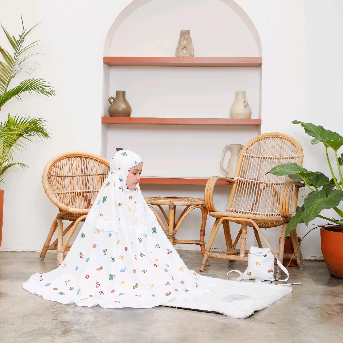 Mukena anak motif smigle 2in1 travel alantasik kisaran 6 7 8 9 10 12 13 tahun