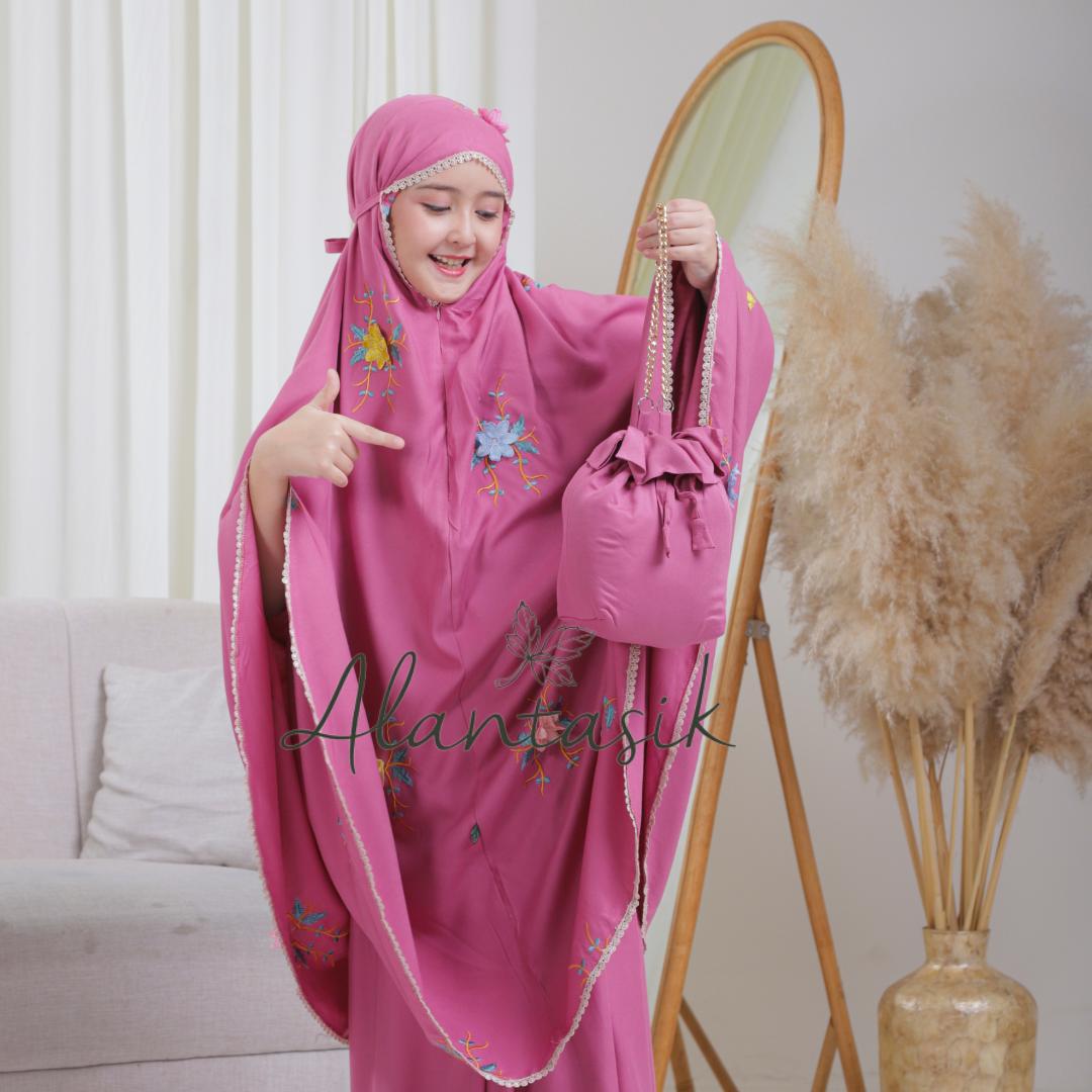 ALANTASIK MUKENA ANAK BUNGA TERATAI KATUN RAYON TWILL