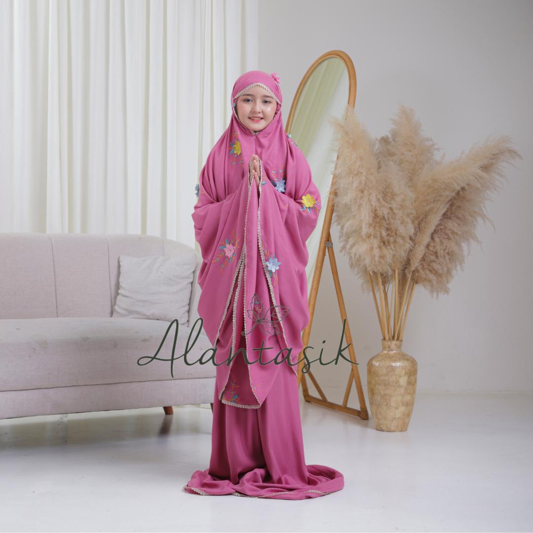 ALANTASIK MUKENA ANAK BUNGA TERATAI KATUN RAYON TWILL