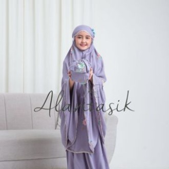 ALANTASIK MUKENA ANAK BUNGA TERATAI KATUN RAYON TWILL