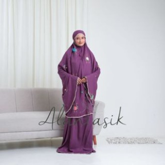 ALANTASIK MUKENA ANAK BUNGA TERATAI KATUN RAYON TWILL