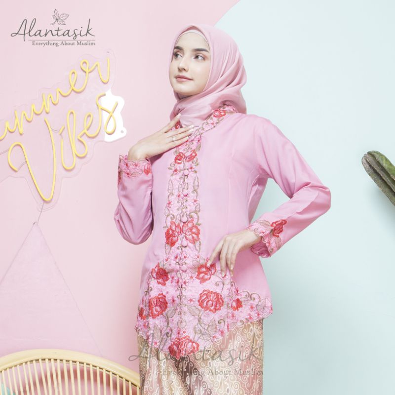 Alantasik - kebaya bordir WARNA alantasik modern wisuda kantor kerja SULAM kebaya encim wrana R24 R27