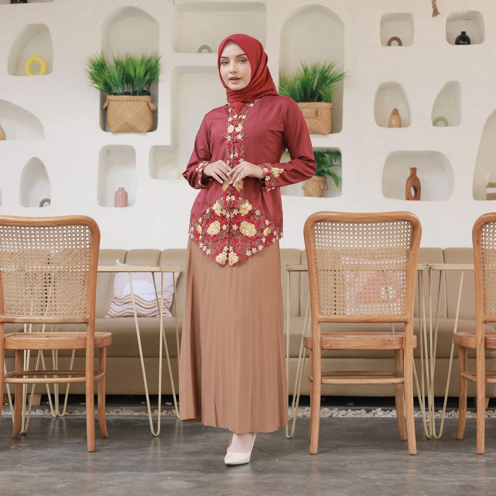 Alantasik - kebaya bordir WARNA alantasik modern wisuda kantor kerja SULAM kebaya encim wrana R24 R27