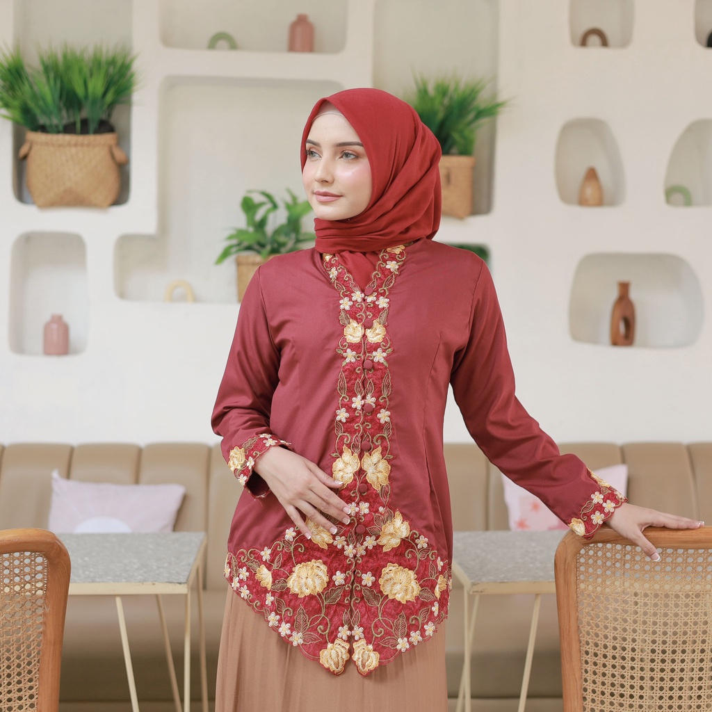 Alantasik - kebaya bordir WARNA alantasik modern wisuda kantor kerja SULAM kebaya encim wrana R24 R27