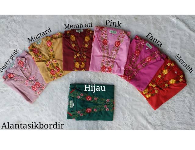 Alantasik - kebaya bordir WARNA alantasik modern wisuda kantor kerja SULAM kebaya encim wrana R24 R27