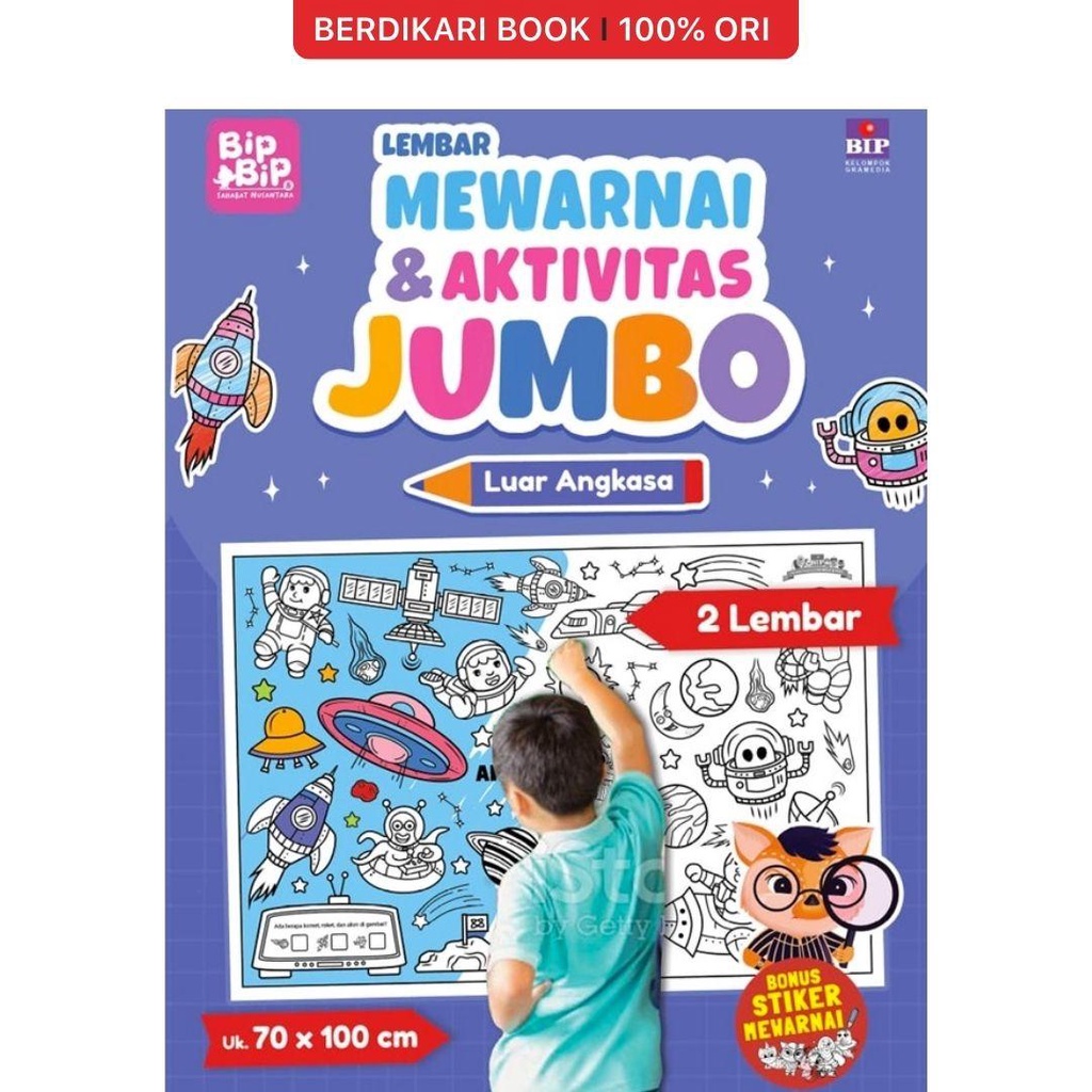 Berdikari - Lembar Mewarnai & Aktivitas Jumbo: Luar Angkasa - Gramedia