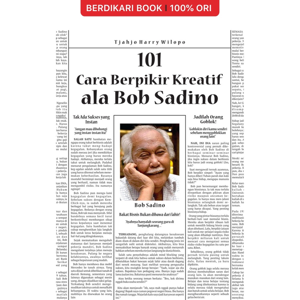 Berdikari - 101 CARA BERPIKIR KREATIF ALA BOB SADINO - Anak Hebat