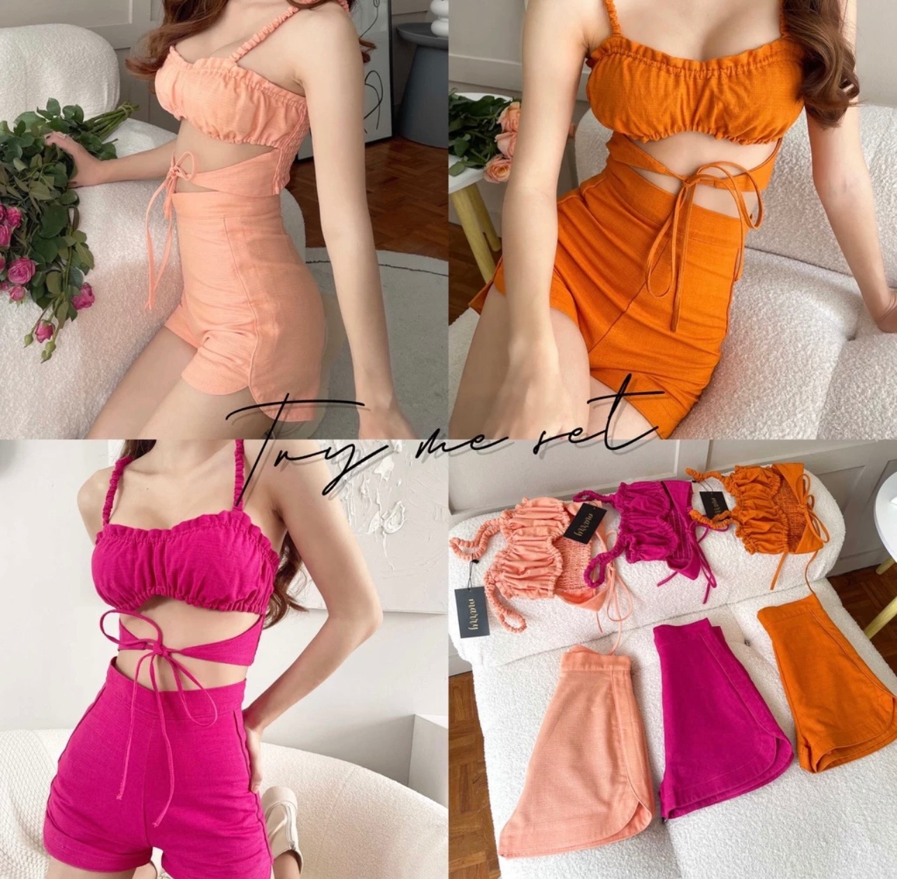 ส่งต่อ มือสอง - marrystore♡ - Try me set - Hot Pink L