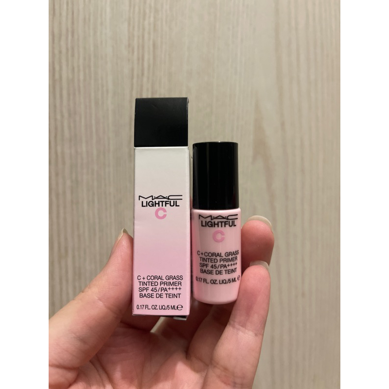ทดสอบ - MAC - LIGHTFUL C C + CORAL GRASS TINTED PRIMER SPF 45 / PA++++ ไพรเมอร์ผสมกันแดด