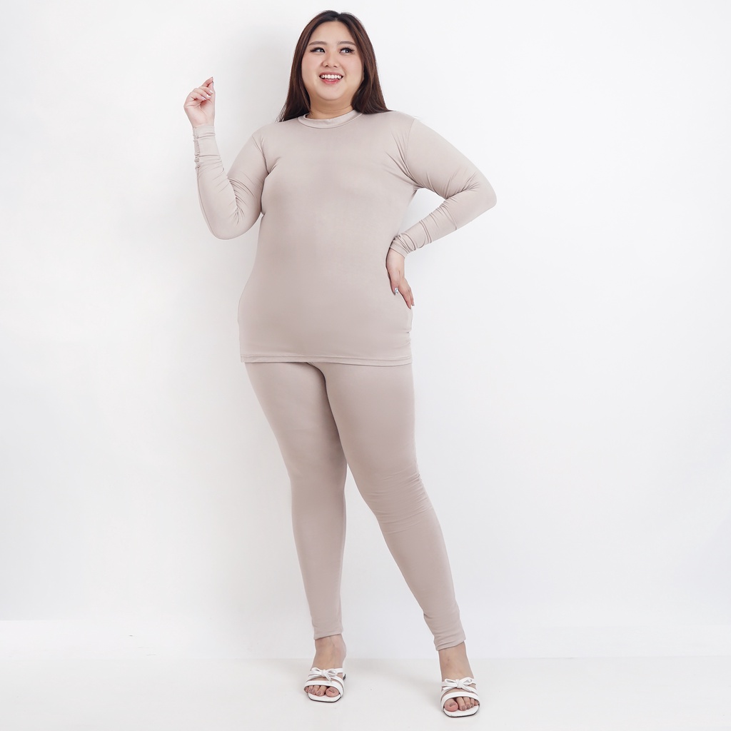 Longsleeves Leher Pendek Big Size | Manset Lengan Panjang Jumbo Katun Viscose Premium RDA Hijab