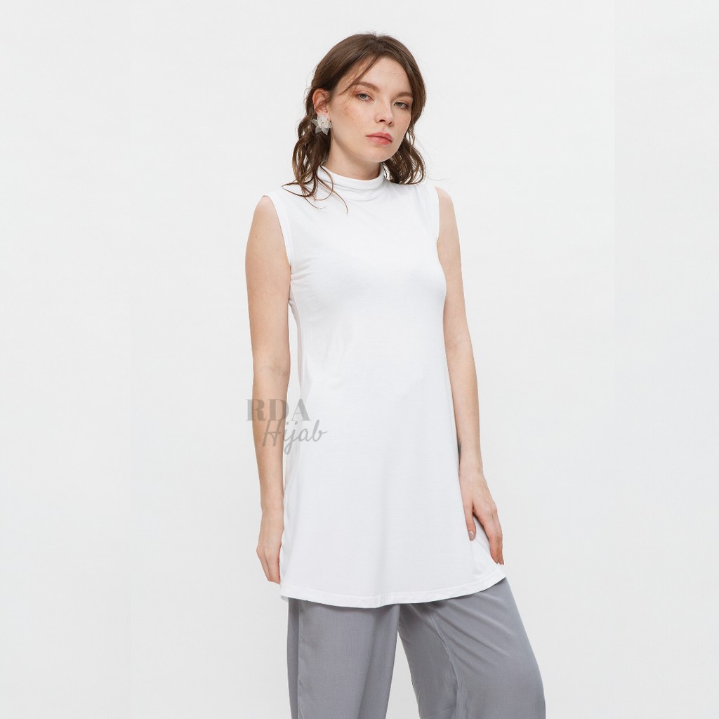 RDA Hijab Highneck Tanktop Panjang Small Size Manset Kutung Katun Viscose Premium