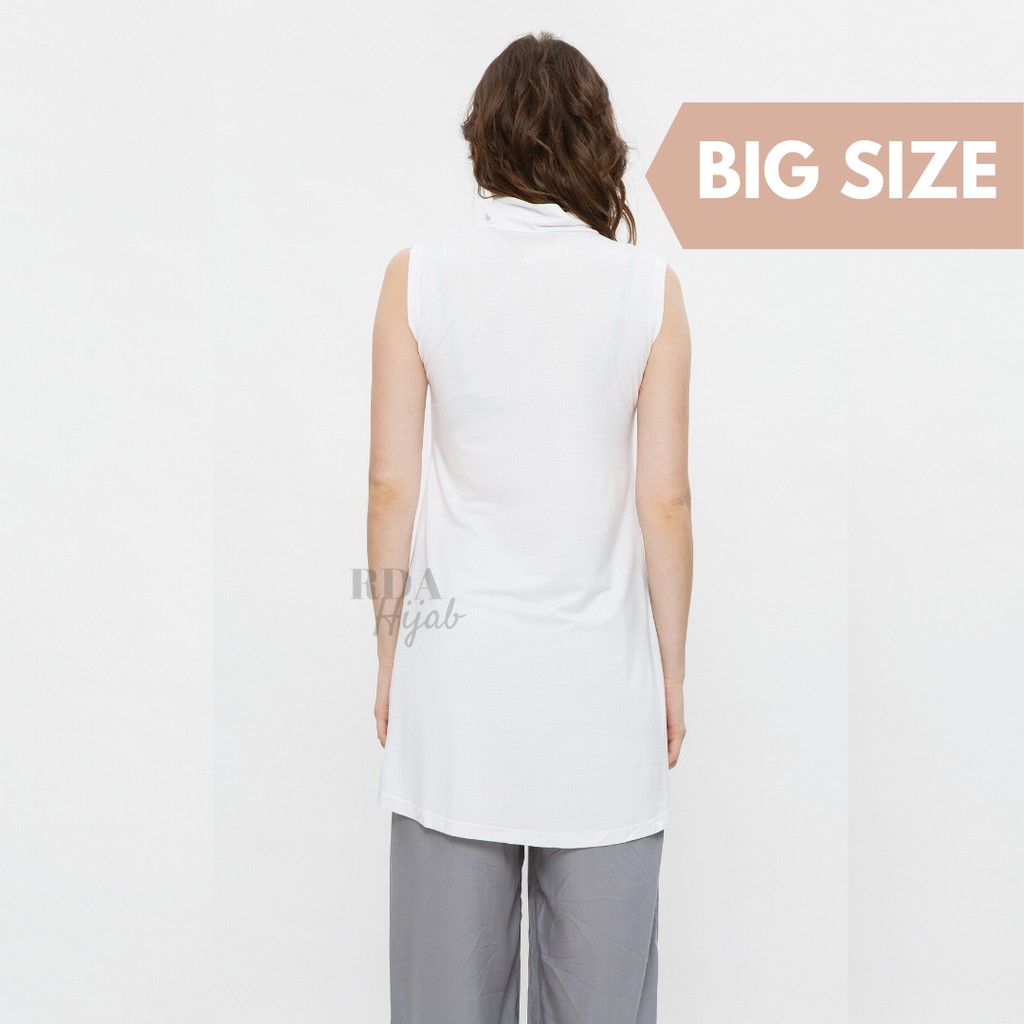 RDA Hijab Highneck Tanktop Panjang Big Size Manset Kutung Katun Viscose Jumbo Besar Premium