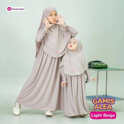 Image of KHAIREEN Gamis Anak Bayi Balita 1-10 Tahun Set Hijab Gamis Anak Adem