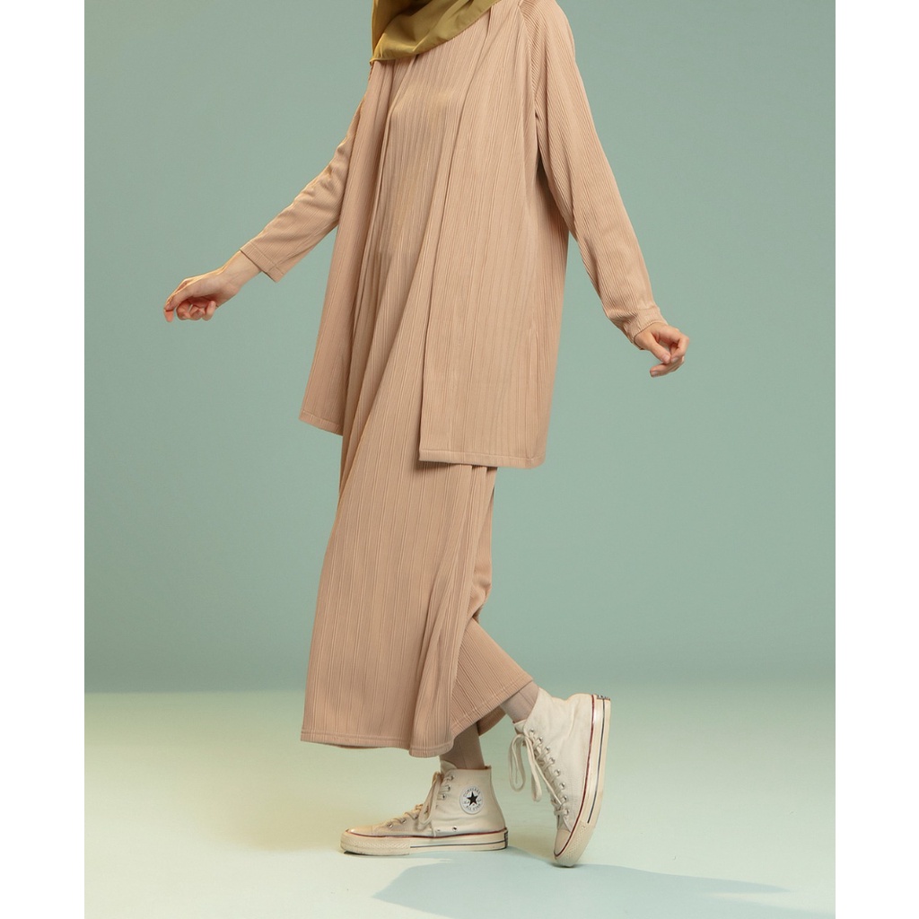 Verra set wanita | Inner long dress | Long cardigan wanita
