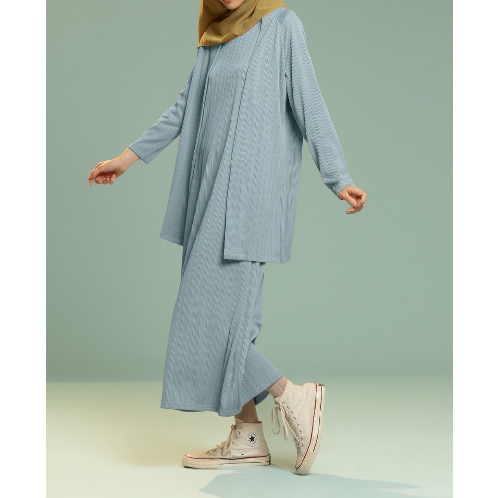 Verra set wanita | Inner long dress | Long cardigan wanita