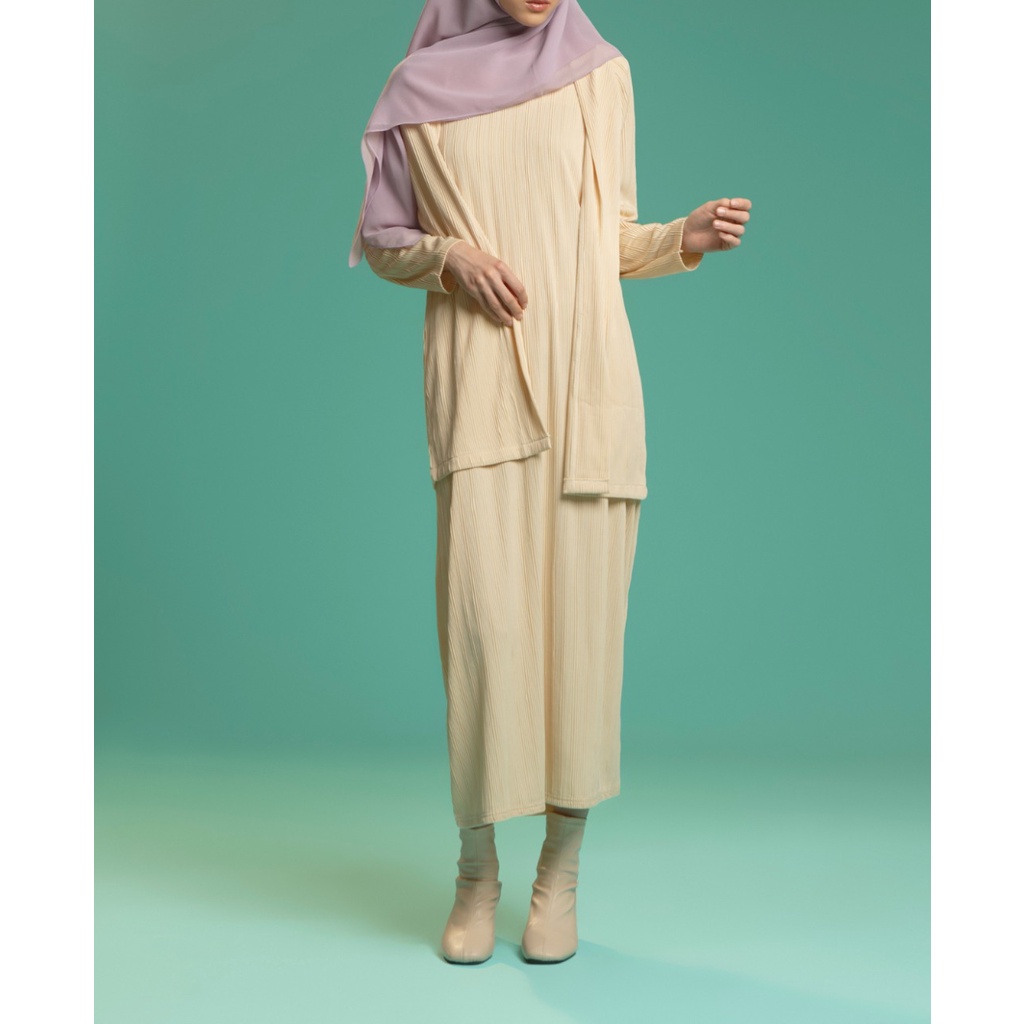 Verra set wanita | Inner long dress | Long cardigan wanita