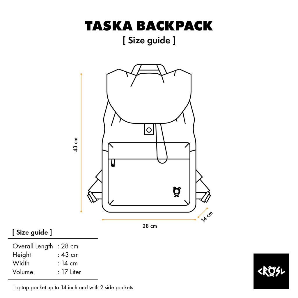 CRSL Odin Taska Black Backpack | Ransel | Tas Laptop