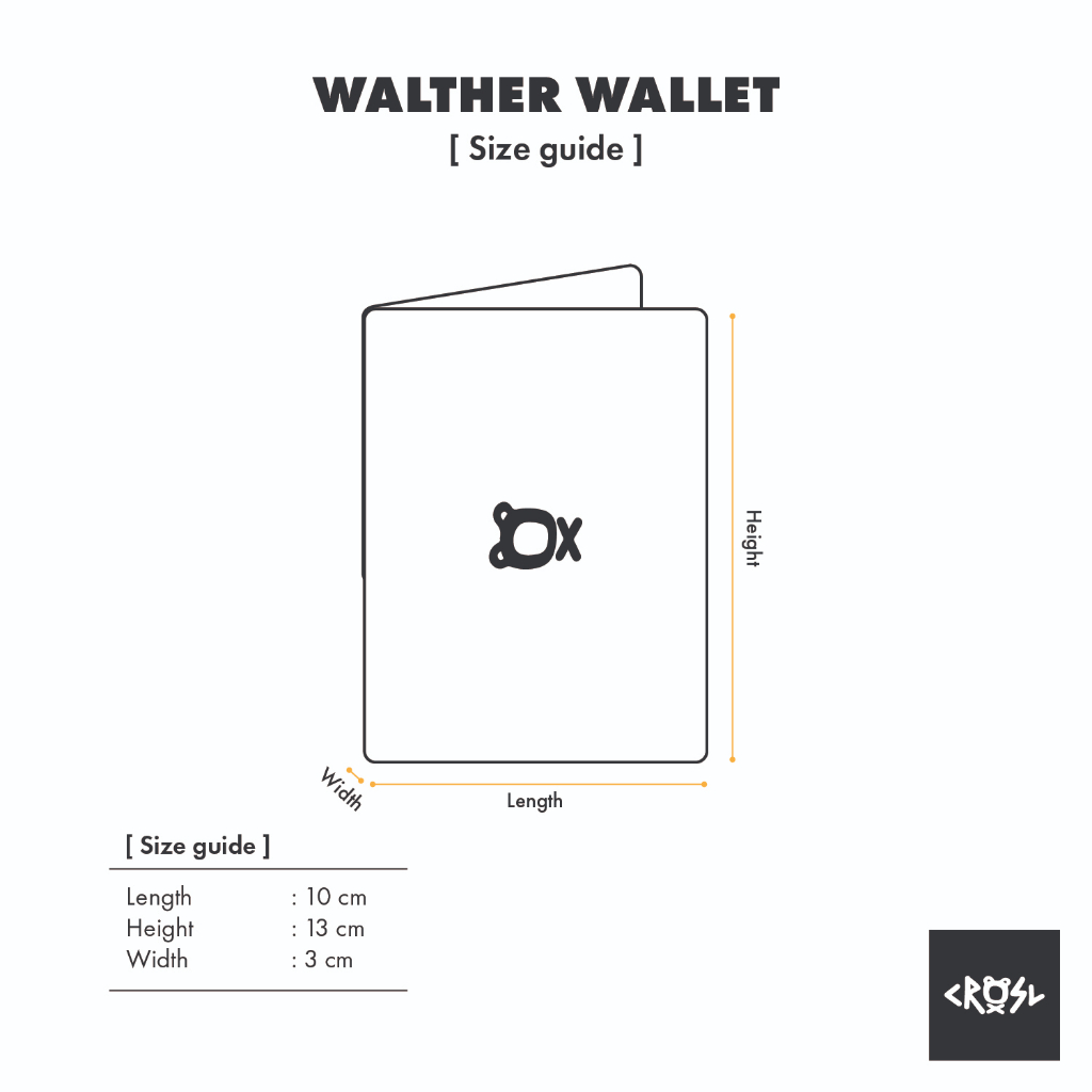 CRSL Walther Wallet | Extra Card Holder | Dompet Kulit Kecil Pria Wanita | 2 in 1 Wallet