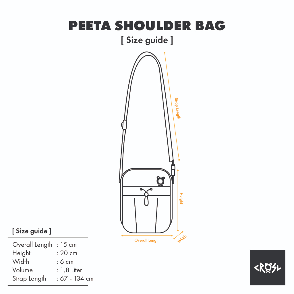 CRSL Peeta Shoulder Bag | Tas Selempang Kecil | Tas Pinggang Kotak | Raya Collection