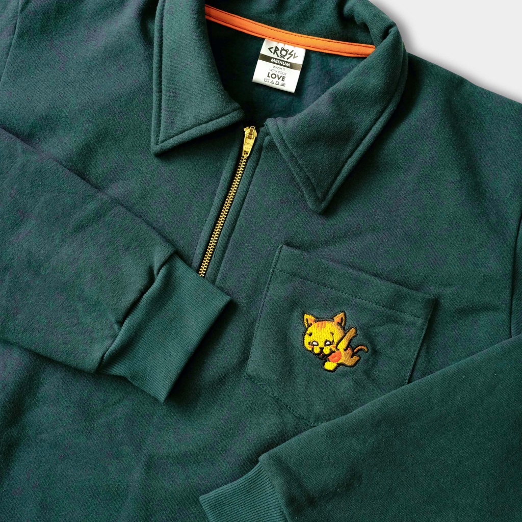 CRSL Chilo Polonian Sweatshirt | Green