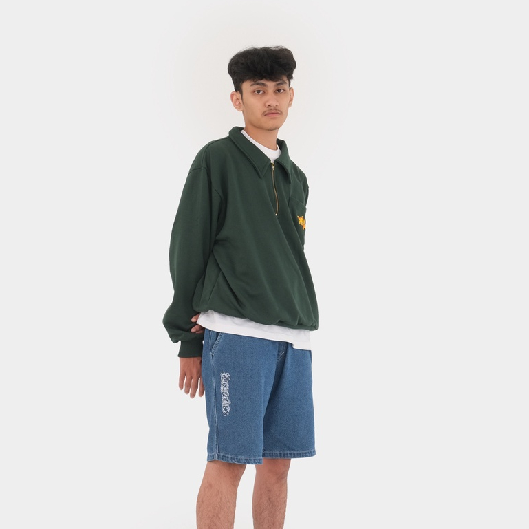 CRSL Chilo Polonian Sweatshirt | Green