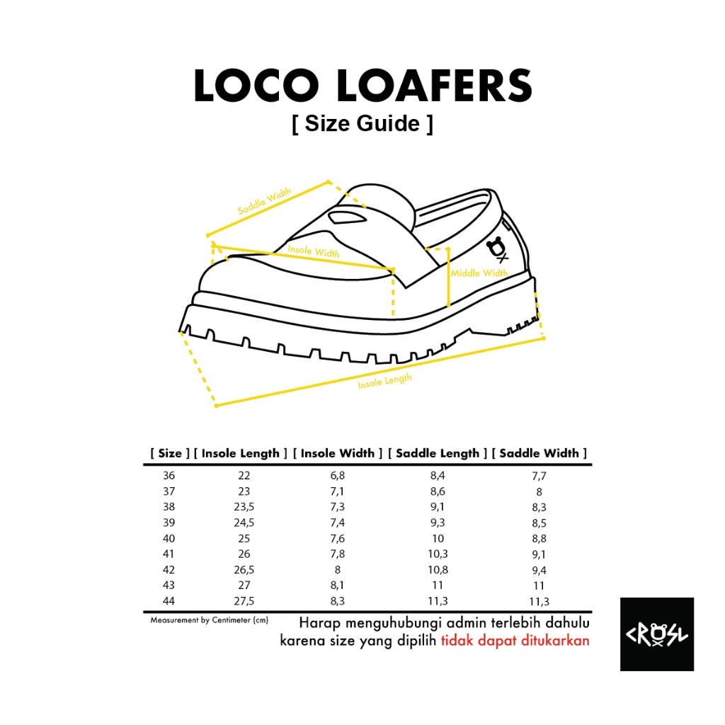 CRSL Loco Loafers | Black I Oxford I Sepatu Pantofel Slip On Formal I Casual I Unisex Pria Wanita