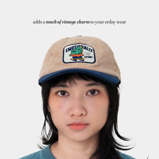 Image of CRSL Cord Cap I Topi Bisbol I Snapback I Corduroy Hat I Baseball Cap I Topi Corduroy I Unisex