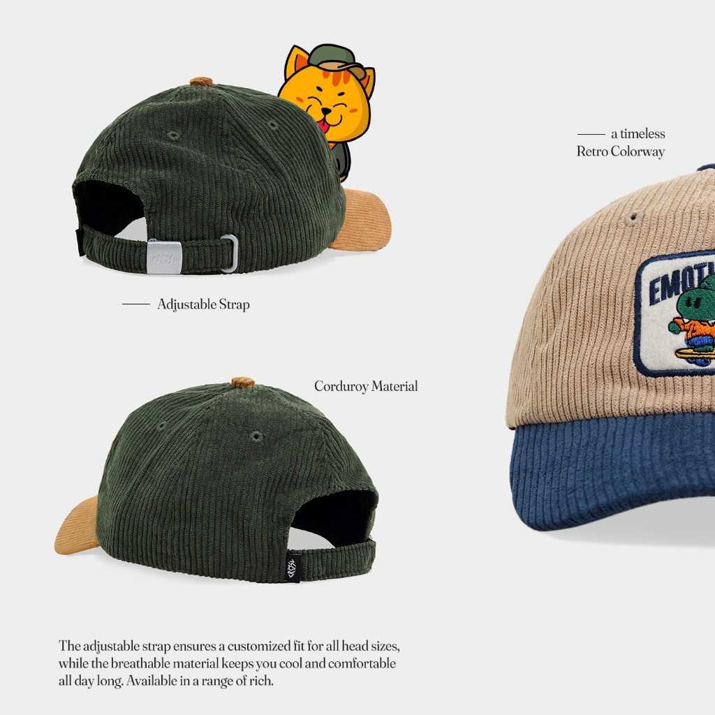 CRSL Cord Cap I Topi Bisbol I Snapback I Corduroy Hat I Baseball Cap I Topi Corduroy I Unisex
