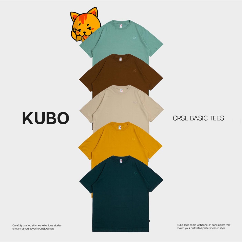 CRSL Kubo Tees Series I Basic T-shirt I Basic Top I Atasan Polos I Kaos Polos I Casual I Unisex