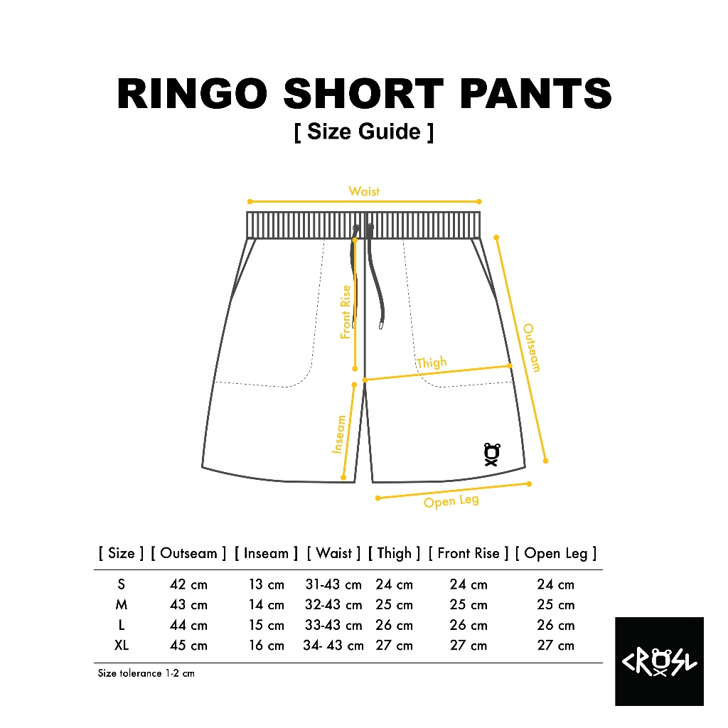 CRSL Ringo Short Pants Dark Blue I Boardshort Celana Pendek I Casual I Unisex Pria Wanita
