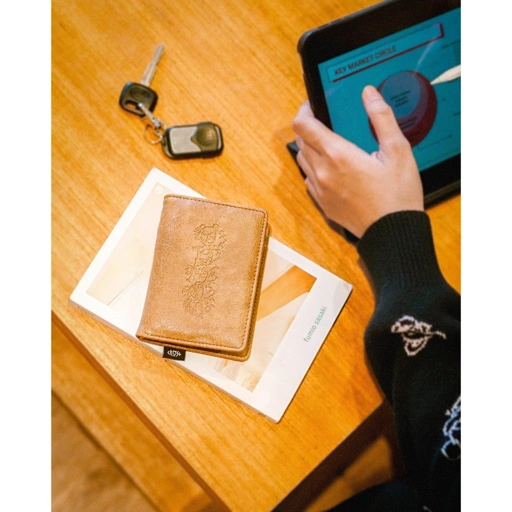 Image of CRSL Walther Wallet Khaki | Extra Card Holder | Dompet Kartu Kulit Kecil Pria Wanita | 2 in 1 Wallet | Dompet Lipat