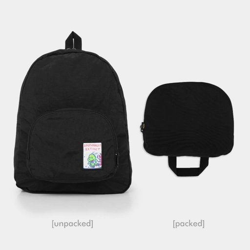 Image of CRSL Odin Packo Backpack Black I Ransel I Foldable Backpack I Tas Travel Lipat