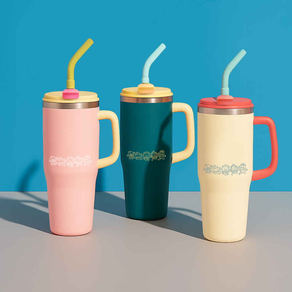 CRSL Grippi Tumbler Series I Tumbler Handle I Straw I Bottle 1000ml I Botol Minum SUS304 I 32 oz