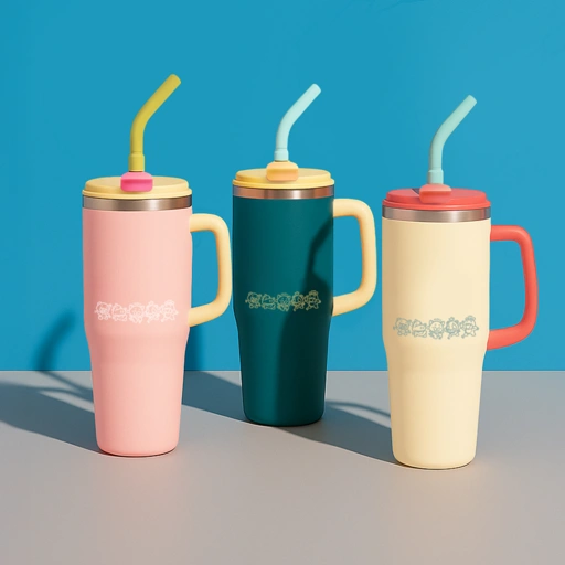 Image of CRSL Grippi Tumbler Series I Tumbler Handle I Straw I Bottle 1000ml I Botol Minum SUS304 I 32 oz