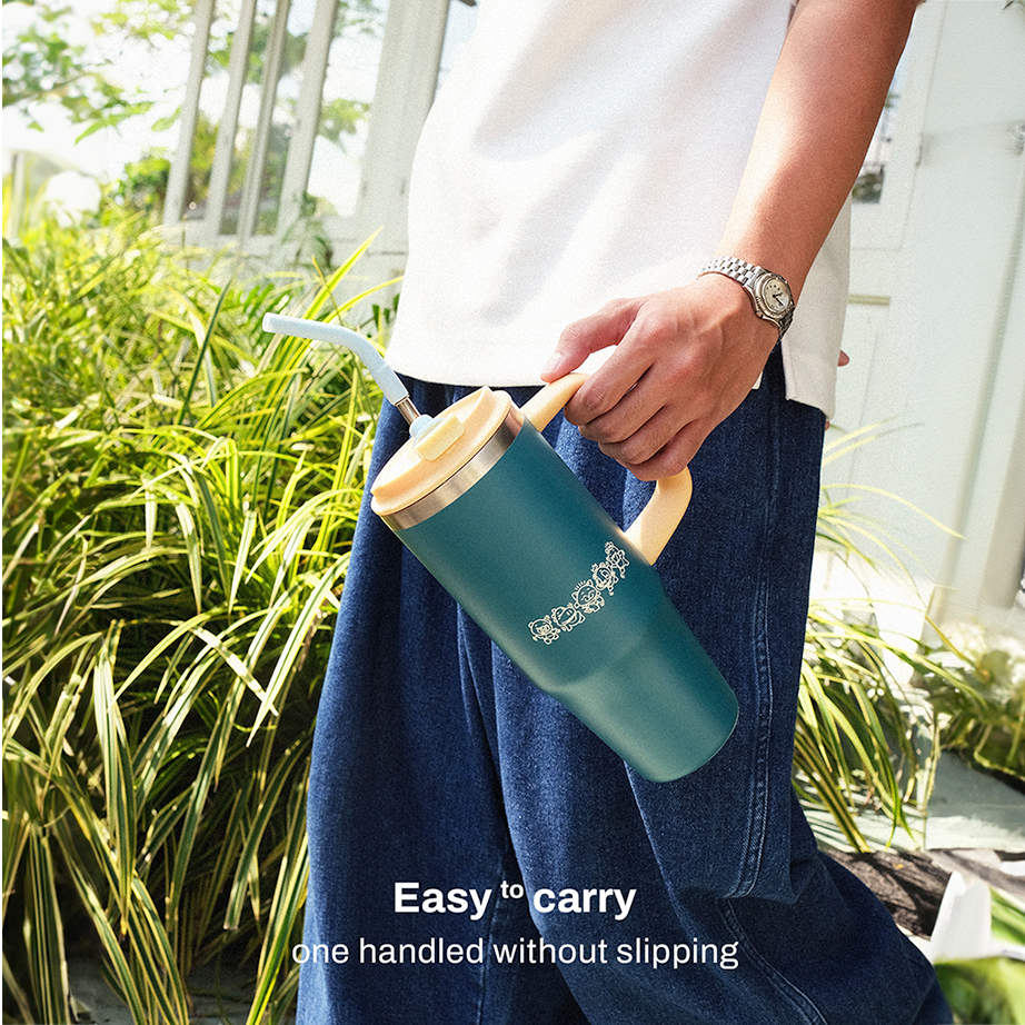 CRSL Grippi Tumbler Series I Tumbler Handle I Straw I Bottle 1000ml I Botol Minum SUS304 I 32 oz
