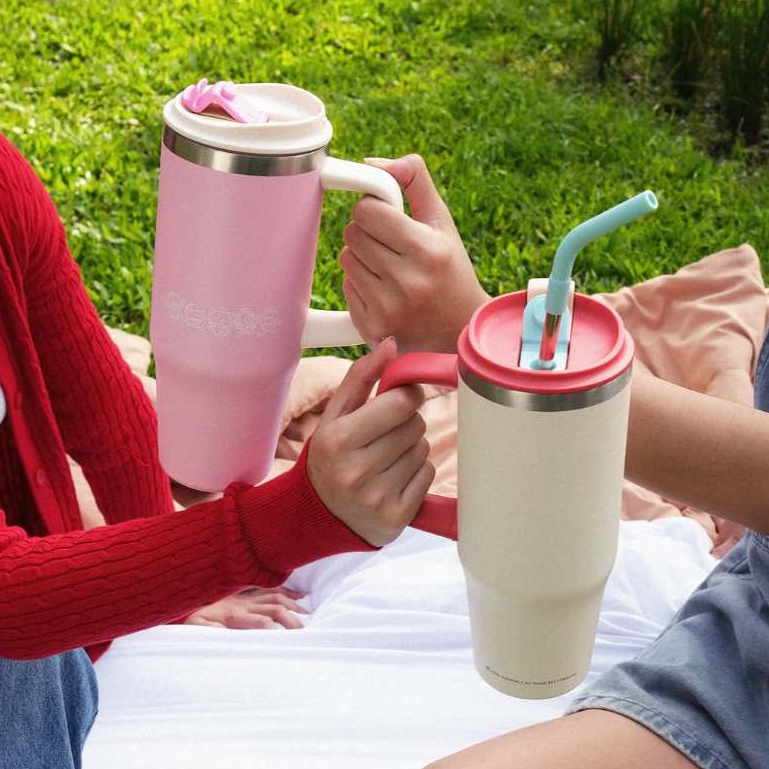 CRSL Grippi Tumbler Series I Tumbler Handle I Straw I Bottle 1000ml I Botol Minum SUS304 I 32 oz