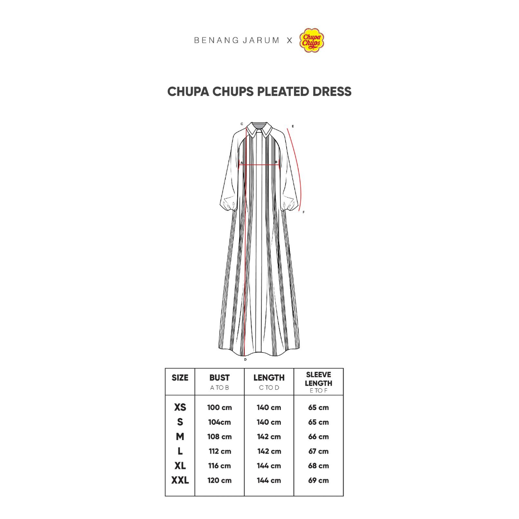 CHUPA CHUPS PLEATED DRESS - BENANG JARUM