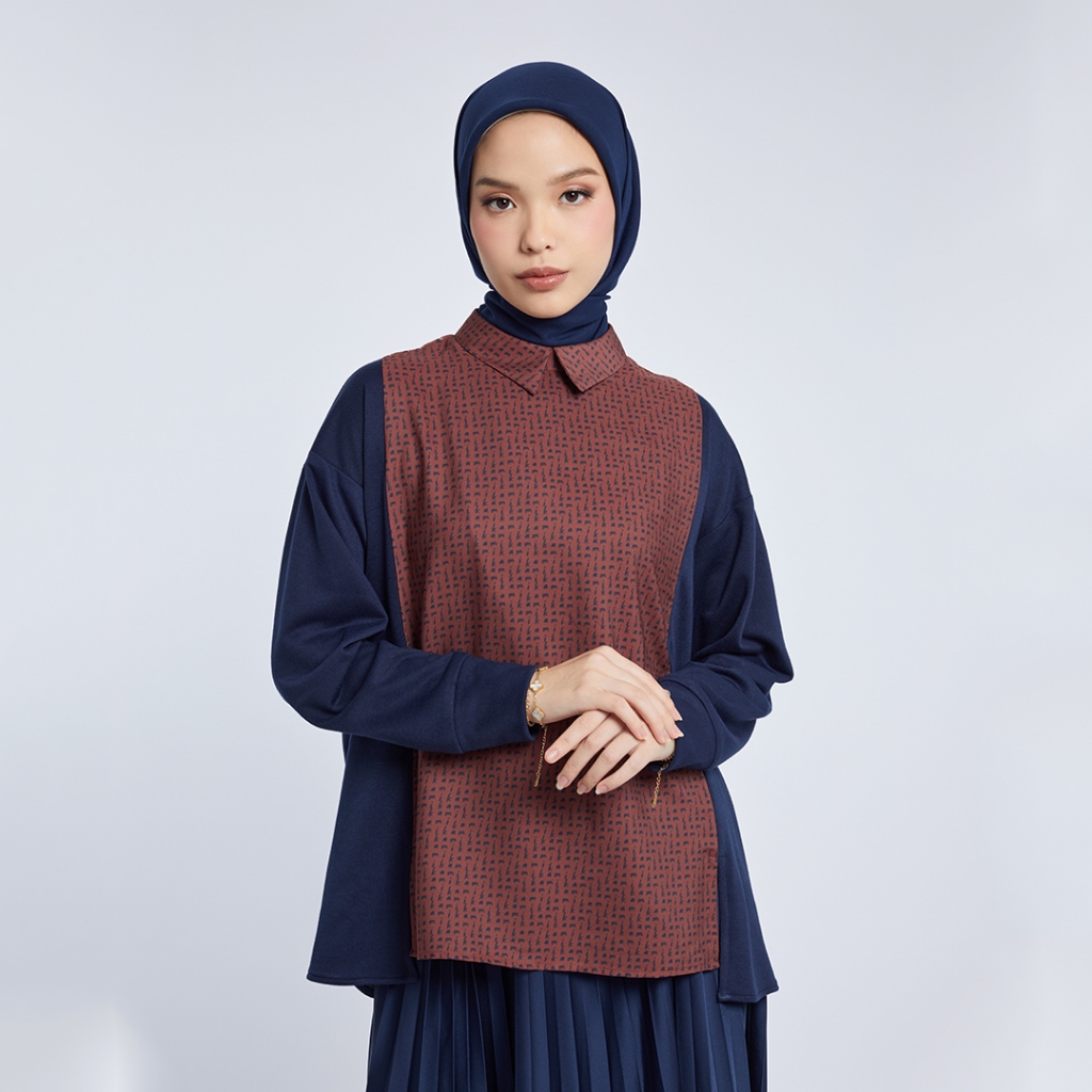 NESYA DROPSHOULDER TOP MIDNIGHT TERRA - KAMI