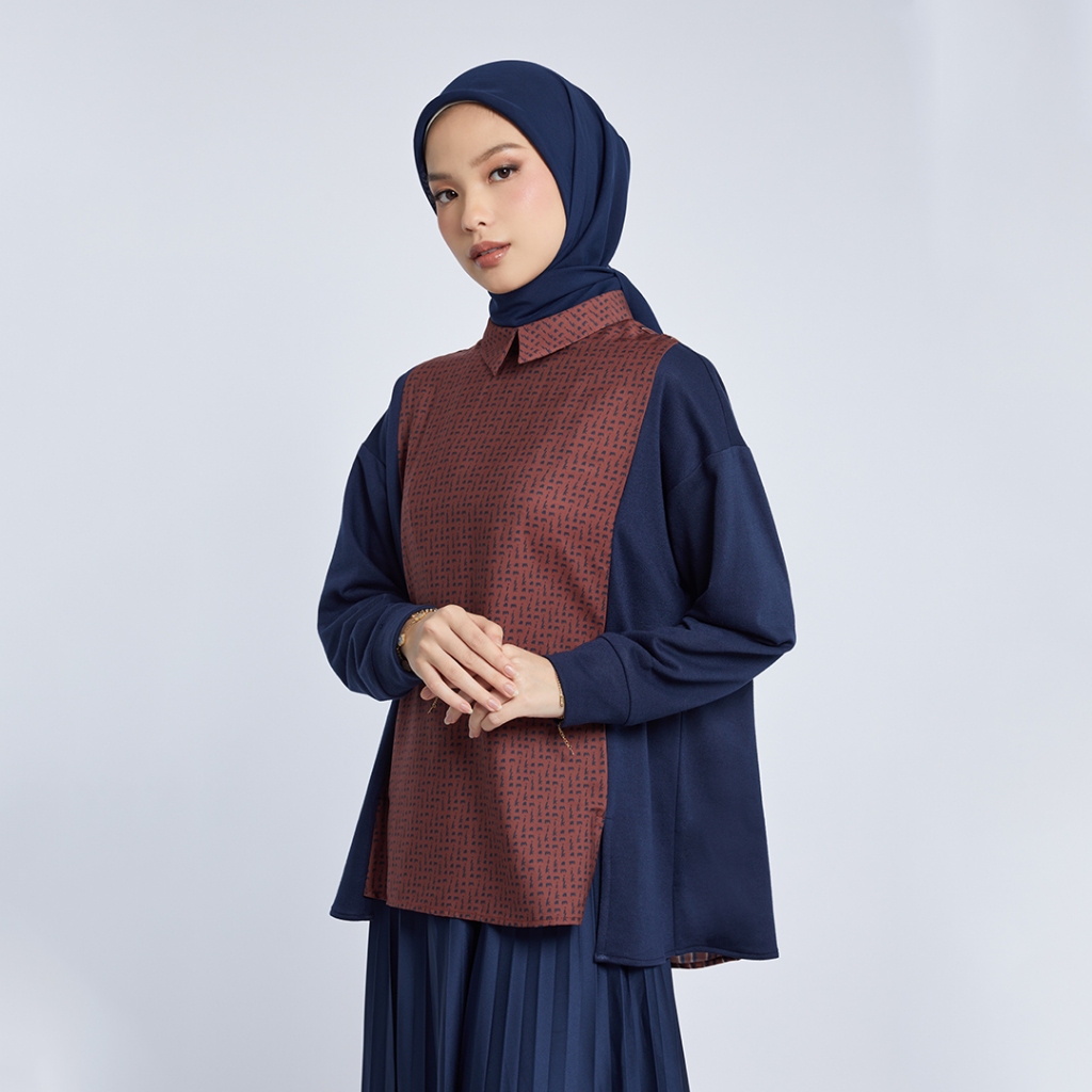 NESYA DROPSHOULDER TOP MIDNIGHT TERRA - KAMI