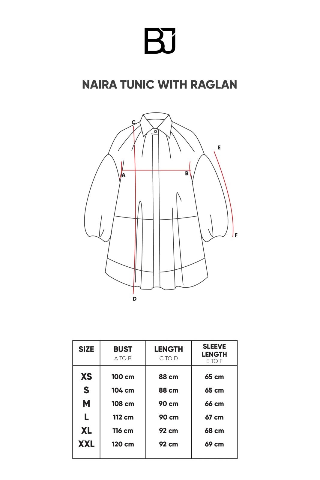 NAIRA TUNIC WITH RAGLAN SLEEVE - BENANG JARUM