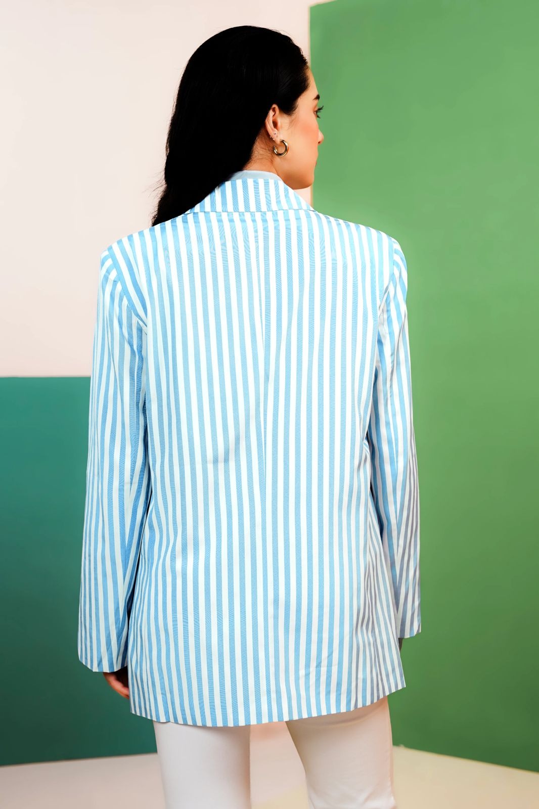 ELEON STRIPED BLAZER - BENANG JARUM