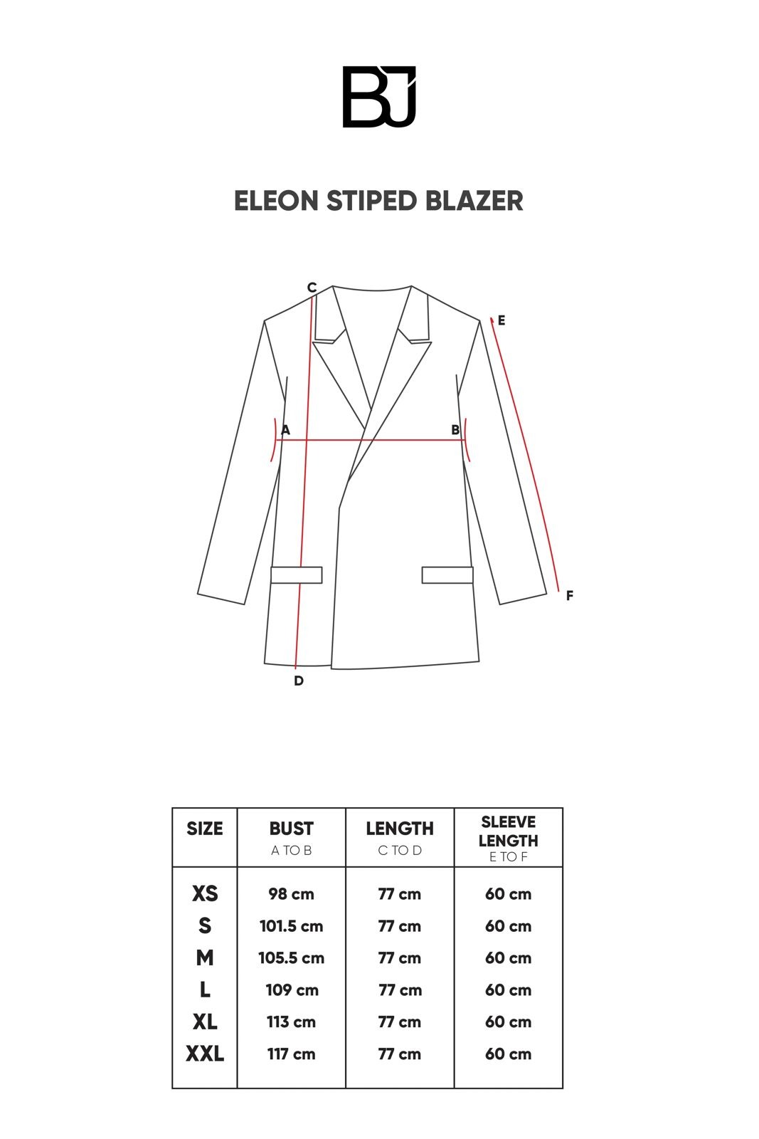 ELEON STRIPED BLAZER - BENANG JARUM
