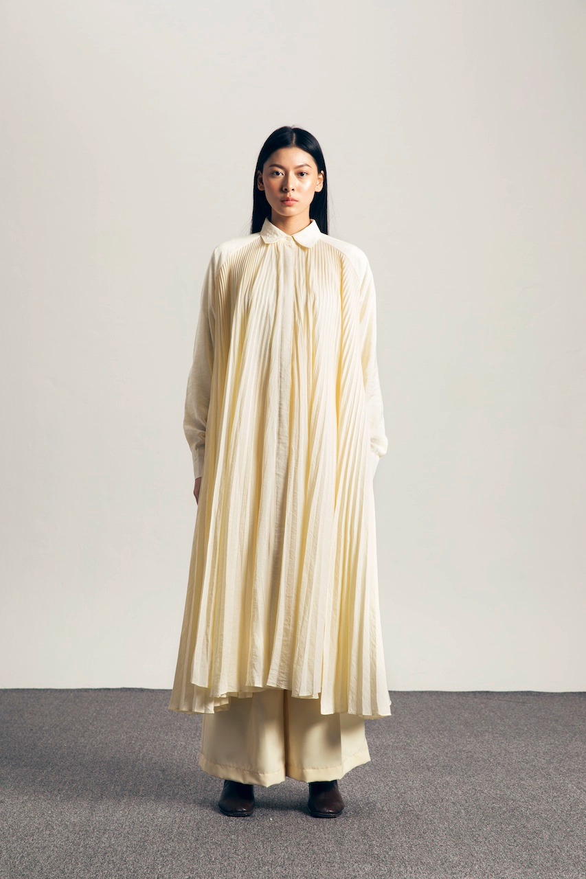 ORLAITH PLEATS TUNIC WAX YELLOW - IKYK