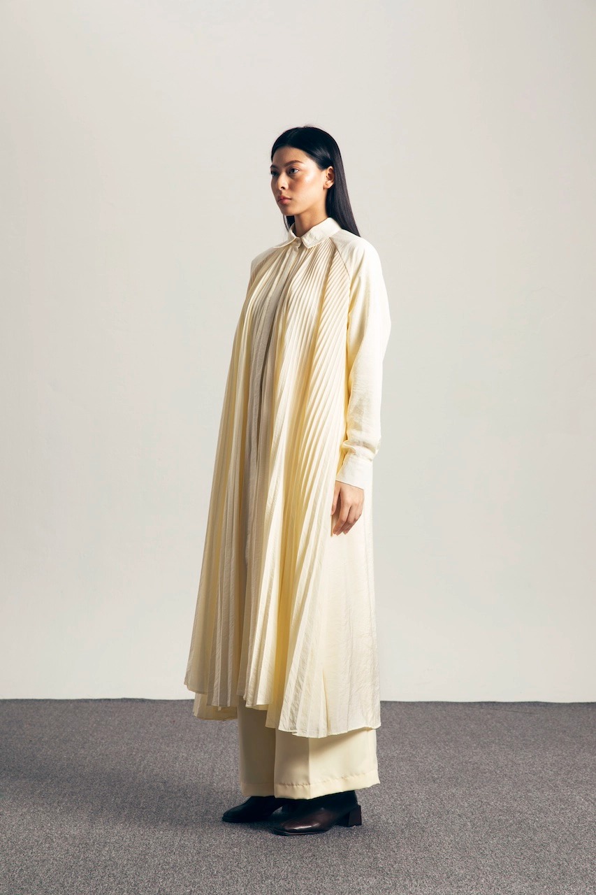 ORLAITH PLEATS TUNIC WAX YELLOW - IKYK