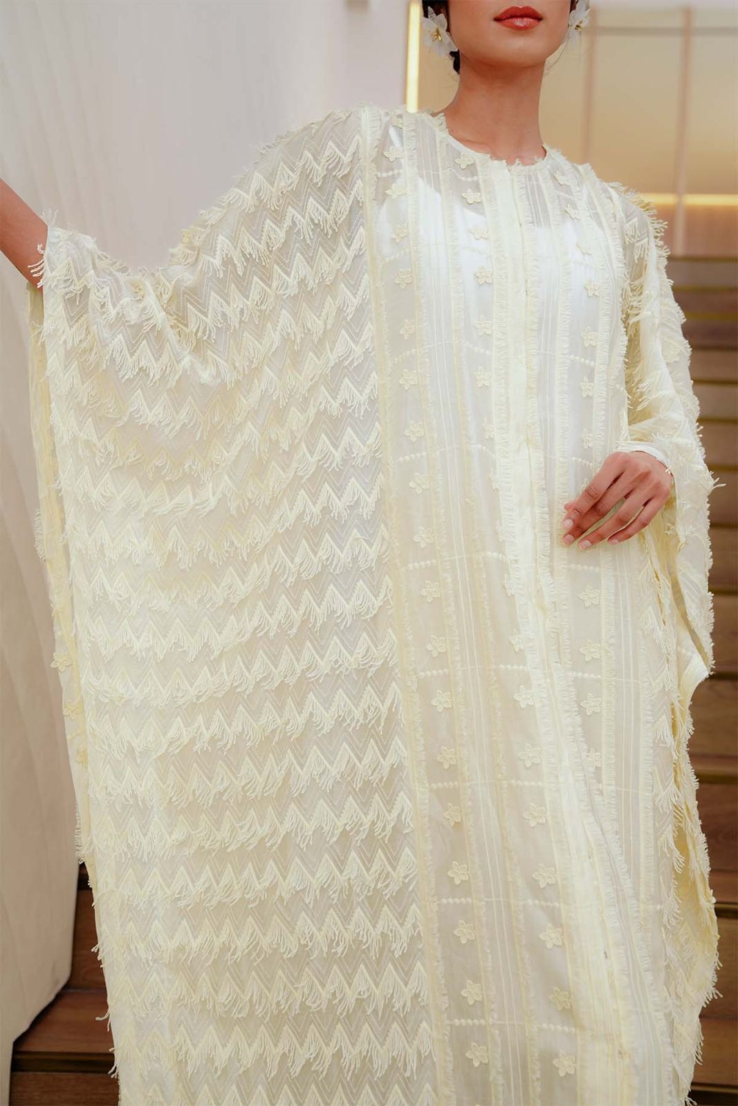 NAURA EMBROIDERY KAFTAN - BENANG JARUM