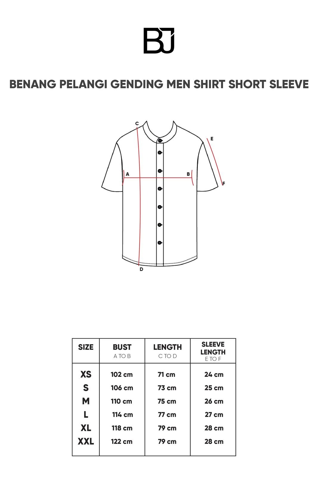BENANG PELANGI GENDING MEN SHIRT SHORT SLEEVE - BENANG JARUM