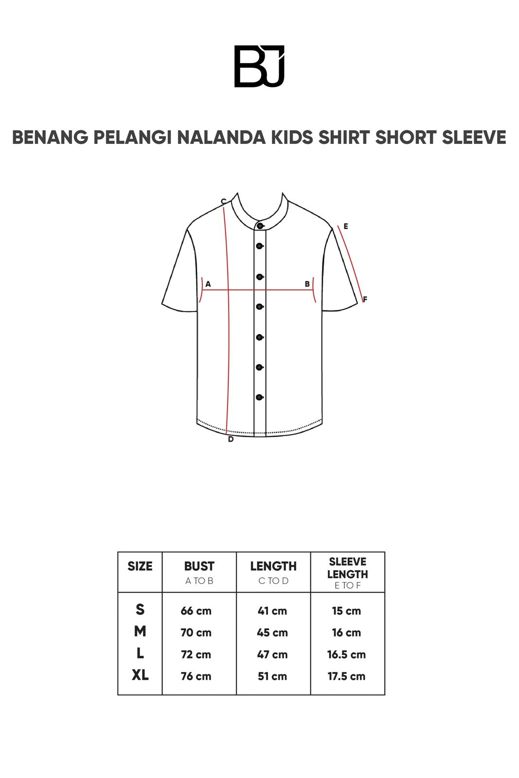 BENANG PELANGI NALANDA KIDS SHIRT SHORT SLEEVE - BENANG JARUM