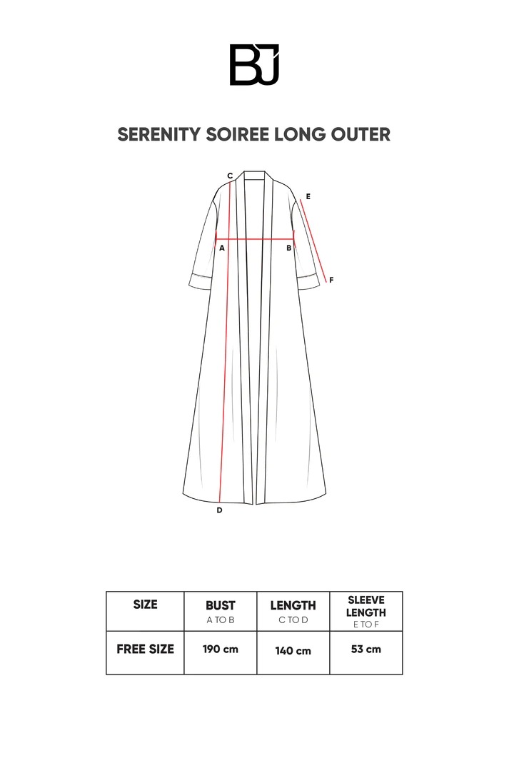 SERENITY SOIREE LONG OUTER - BENANG JARUM